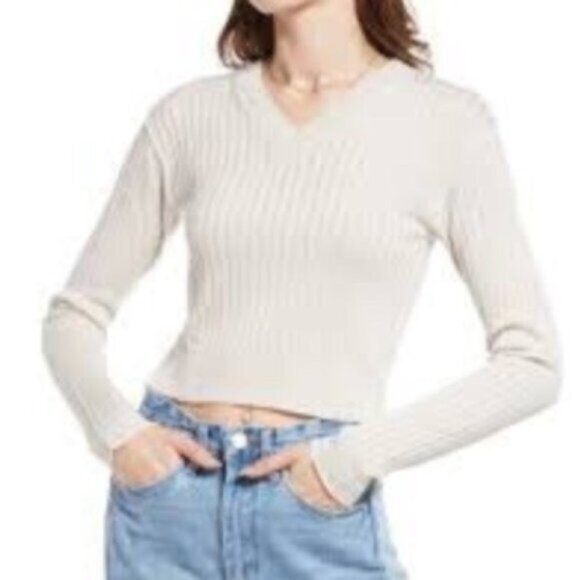 NWT BP Ivory Cropped Sweater Small - Picture 1 of 8